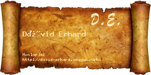 Dávid Erhard névjegykártya